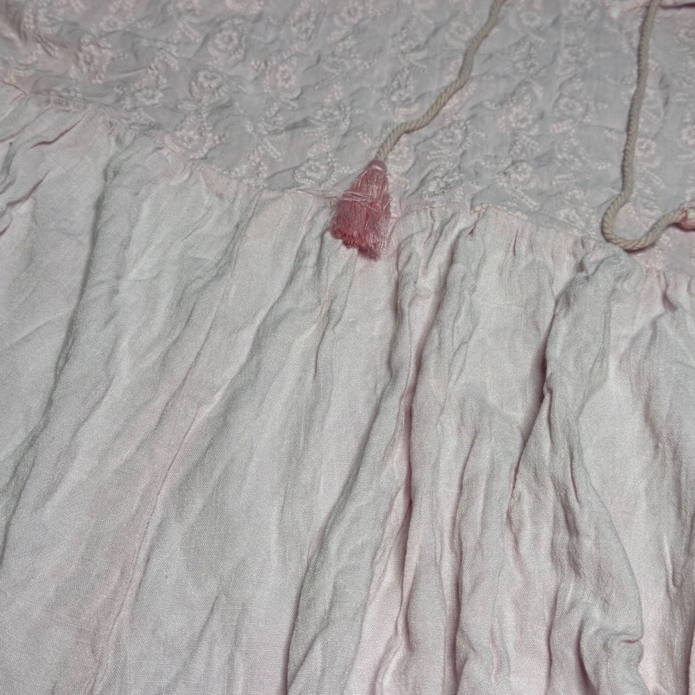 Torrid Pink Floral Embroidered Sleeveless Tassel Tie‎ Top Plus Size 5 - Picture 2 of 5